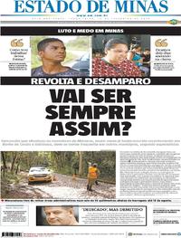 Capa do jornal Estado de Minas 19/02/2019