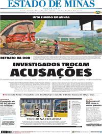 Capa do jornal Estado de Minas 19/03/2019