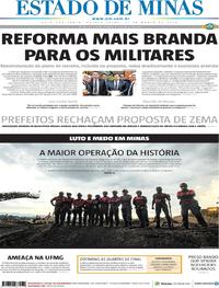 Capa do jornal Estado de Minas 21/03/2019