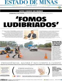 Capa do jornal Estado de Minas 22/02/2019