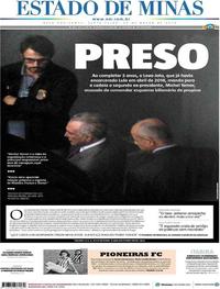 Capa do jornal Estado de Minas 22/03/2019