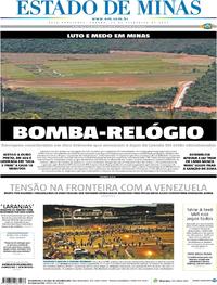 Capa do jornal Estado de Minas 23/02/2019
