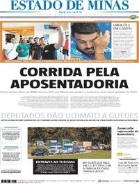 Capa do jornal Estado de Minas 27/03/2019
