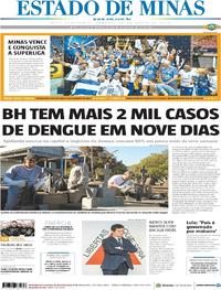 Capa do jornal Estado de Minas 27/04/2019