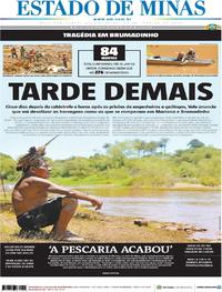 Capa do jornal Estado de Minas 30/01/2019
