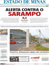 Capa do jornal Estado de Minas 30/03/2019