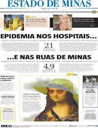 Capa do jornal Estado de Minas 30/04/2019