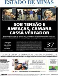 Capa do jornal Estado de Minas 02/08/2019