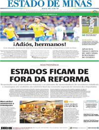 Capa do jornal Estado de Minas 03/07/2019