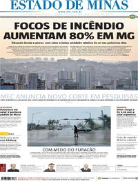 Capa do jornal Estado de Minas 03/09/2019
