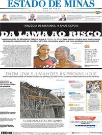 Capa do jornal Estado de Minas 03/11/2019