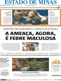 Capa do jornal Estado de Minas 04/06/2019