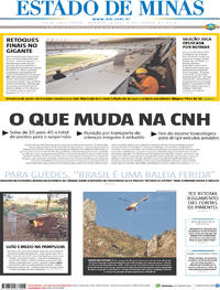 Capa do jornal Estado de Minas 05/06/2019