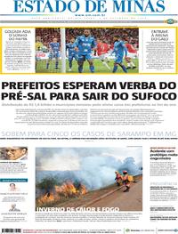 Capa do jornal Estado de Minas 05/09/2019