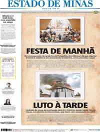 Capa do jornal Estado de Minas 05/10/2019