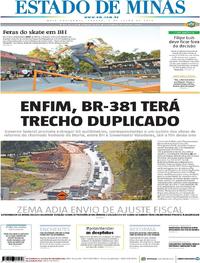 Capa do jornal Estado de Minas 06/07/2019