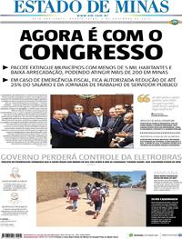 Capa do jornal Estado de Minas 06/11/2019