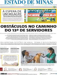 Capa do jornal Estado de Minas 06/12/2019