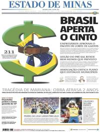 Capa do jornal Estado de Minas 07/11/2019