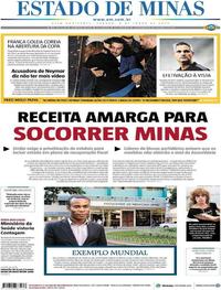 Capa do jornal Estado de Minas 08/06/2019