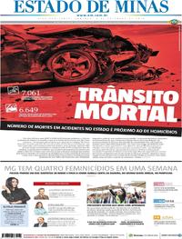 Capa do jornal Estado de Minas 08/09/2019