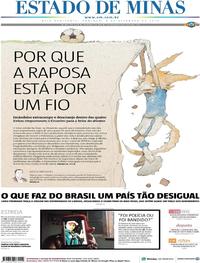 Capa do jornal Estado de Minas 08/12/2019