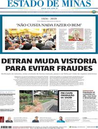 Capa do jornal Estado de Minas 09/10/2019