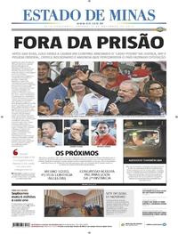 Capa do jornal Estado de Minas 09/11/2019