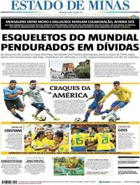 Capa do jornal Estado de Minas 10/06/2019