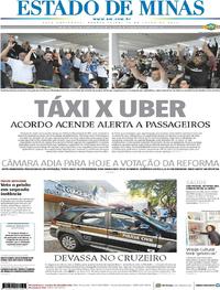 Capa do jornal Estado de Minas 10/07/2019