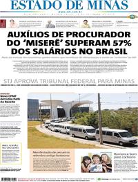 Capa do jornal Estado de Minas 12/09/2019