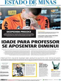 Capa do jornal Estado de Minas 13/07/2019