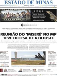 Capa do jornal Estado de Minas 13/09/2019