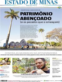 Capa do jornal Estado de Minas 14/07/2019