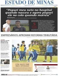 Capa do jornal Estado de Minas 14/08/2019