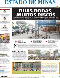 Capa do jornal Estado de Minas 15/09/2019