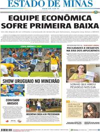 Capa do jornal Estado de Minas 17/06/2019