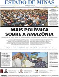 Capa do jornal Estado de Minas 17/08/2019