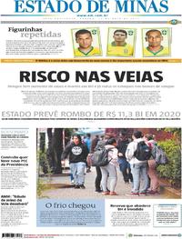 Capa do jornal Estado de Minas 18/05/2019