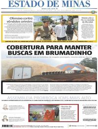 Capa do jornal Estado de Minas 18/12/2019