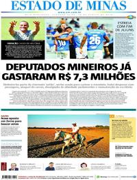 Capa do jornal Estado de Minas 19/08/2019