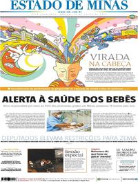 Capa do jornal Estado de Minas 20/07/2019