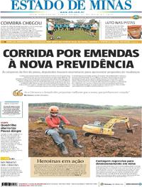 Capa do jornal Estado de Minas 21/05/2019