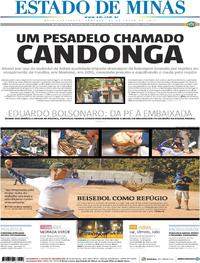 Capa do jornal Estado de Minas 21/07/2019