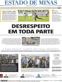 Capa do jornal Estado de Minas 21/08/2019