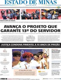 Capa do jornal Estado de Minas 21/11/2019