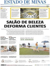 Capa do jornal Estado de Minas 21/12/2019