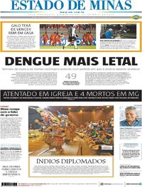 Capa do jornal Estado de Minas 22/05/2019
