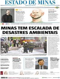 Capa do jornal Estado de Minas 22/11/2019