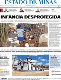 Capa do jornal Estado de Minas 23/09/2019